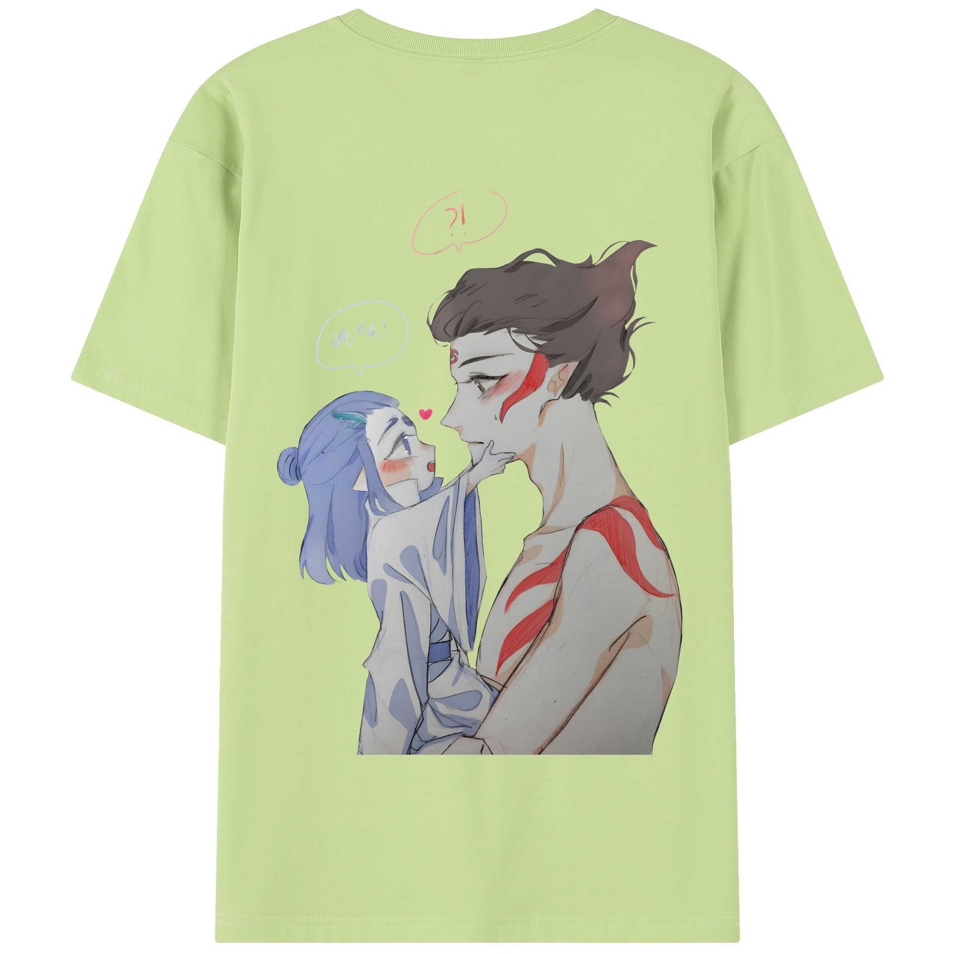 （画像用） Ne Zha 2 ナタ 魔童の大暴れ 綿100％半袖Tシャツ（背面プリント）